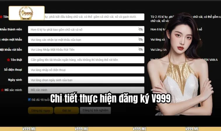 Chi tiết thực hiện đăng ký V999